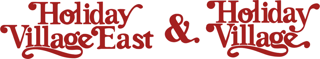 Holiday Village East & Holiday Village wordmark logo